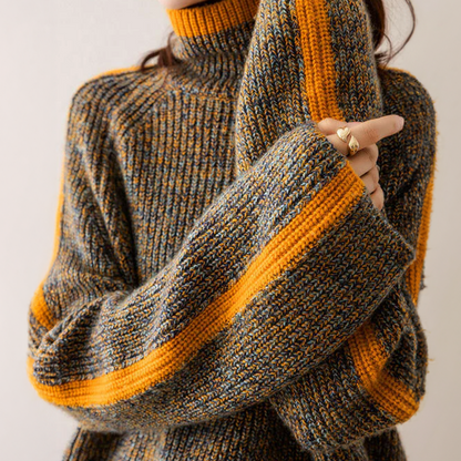 Agathe | Col Roulé en Tricot Mélangé