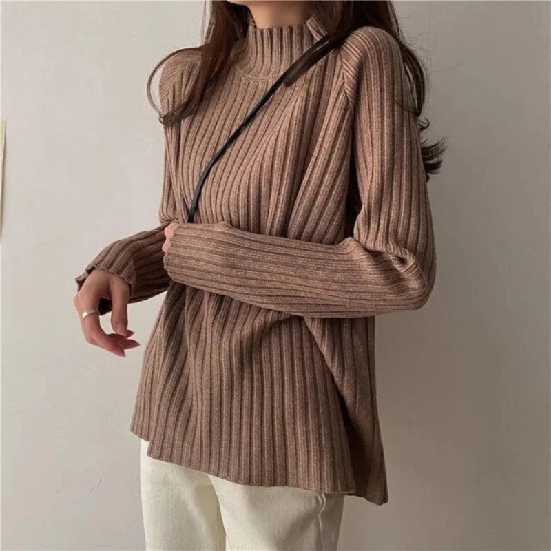 Gina | Pull à Col Haut Pour Femmes | Long