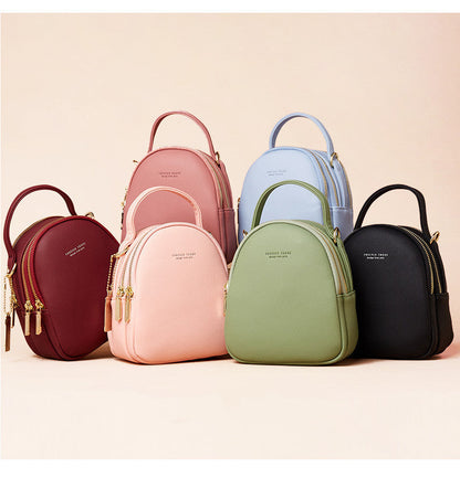 Sac à dos femme petit format multi-zip