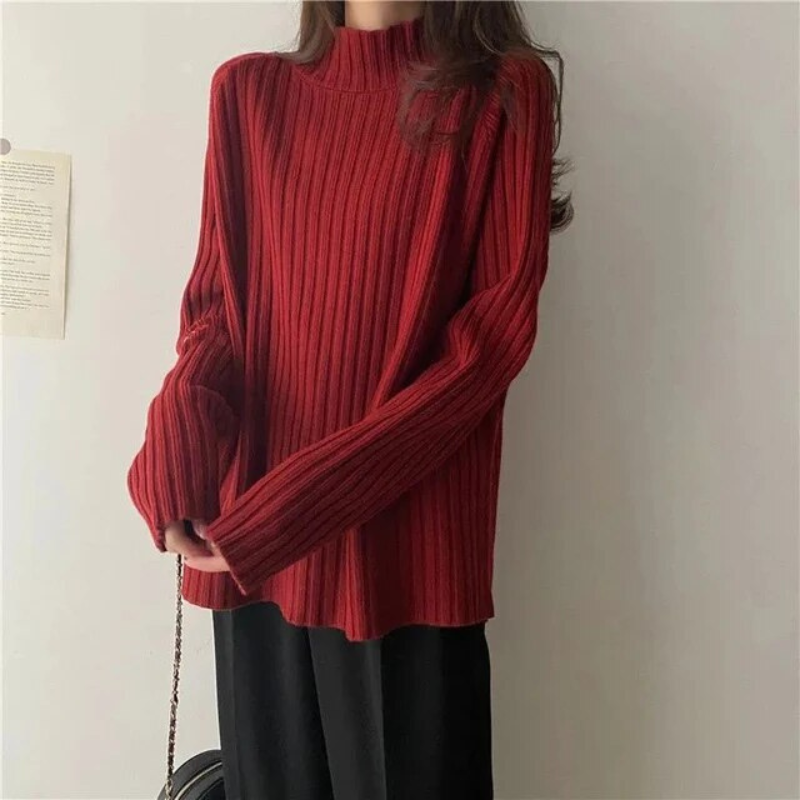 Gina | Pull à Col Haut Pour Femmes | Long