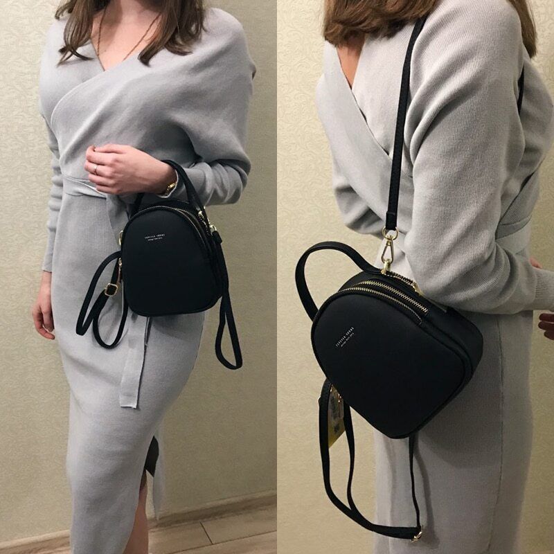 Sac à dos femme petit format multi-zip